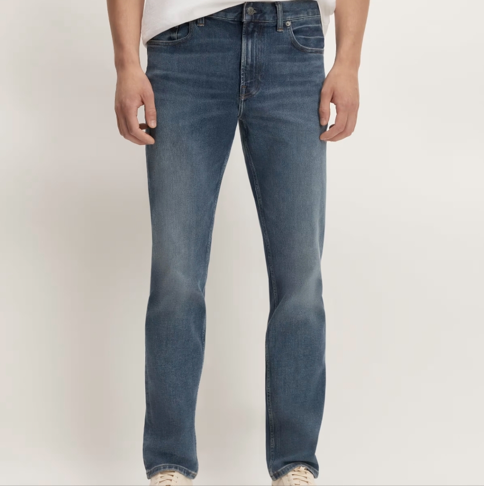 Everlane uniform men's the slim 4-way stretch organic jean.